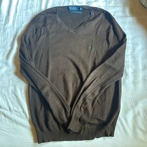 Men's Brown Sweater Polo RL